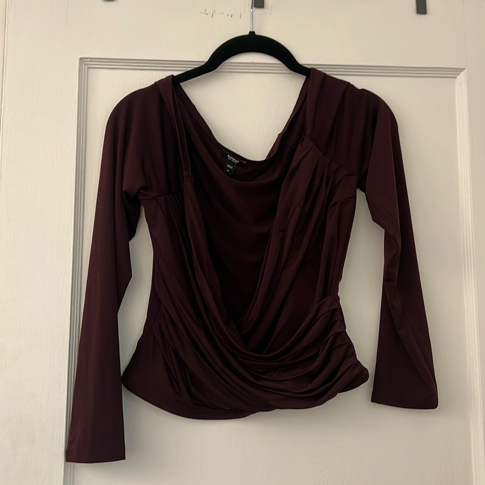 Express Plum Contour Top